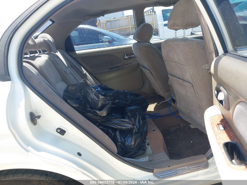 2001 Kia Optima Lx V6/Se V6 VIN: KNAGD124315053687 Lot: 39802776