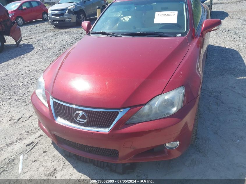 2010 Lexus Is 250C VIN: JTHFF2C25A2513749 Lot: 39802809