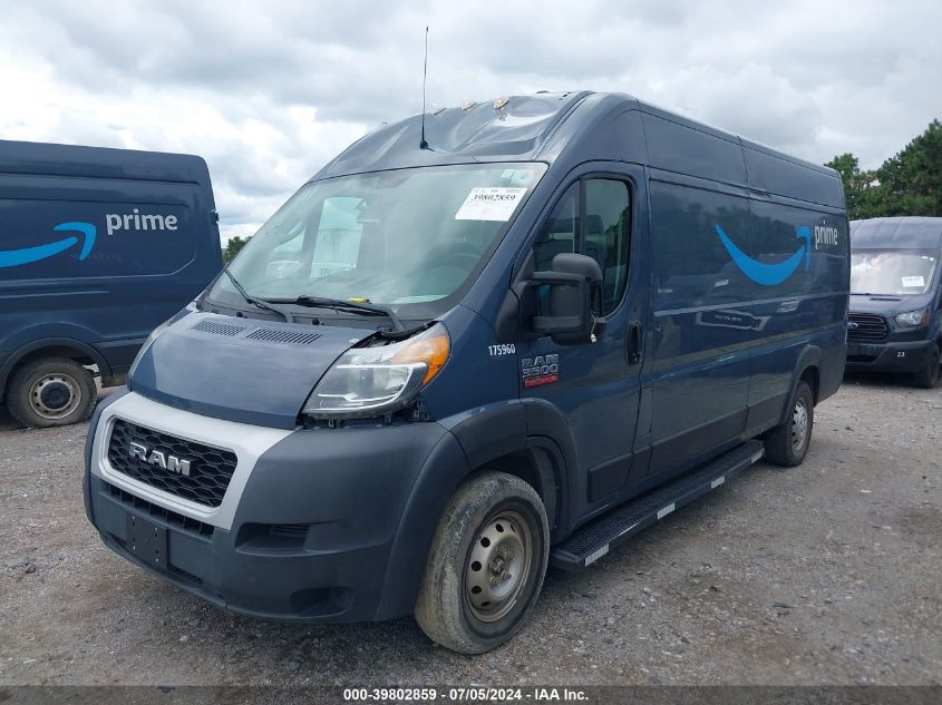 2019 Ram Promaster 3500 Cargo Van High Roof 159 Wb Ext VIN: 3C6URVJG9KE544093 Lot: 39802859