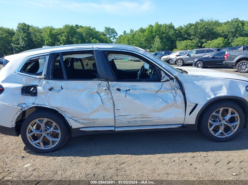 2024 BMW X3 xDrive30I VIN: 5UX53DP07R9V31696 Lot: 39803001