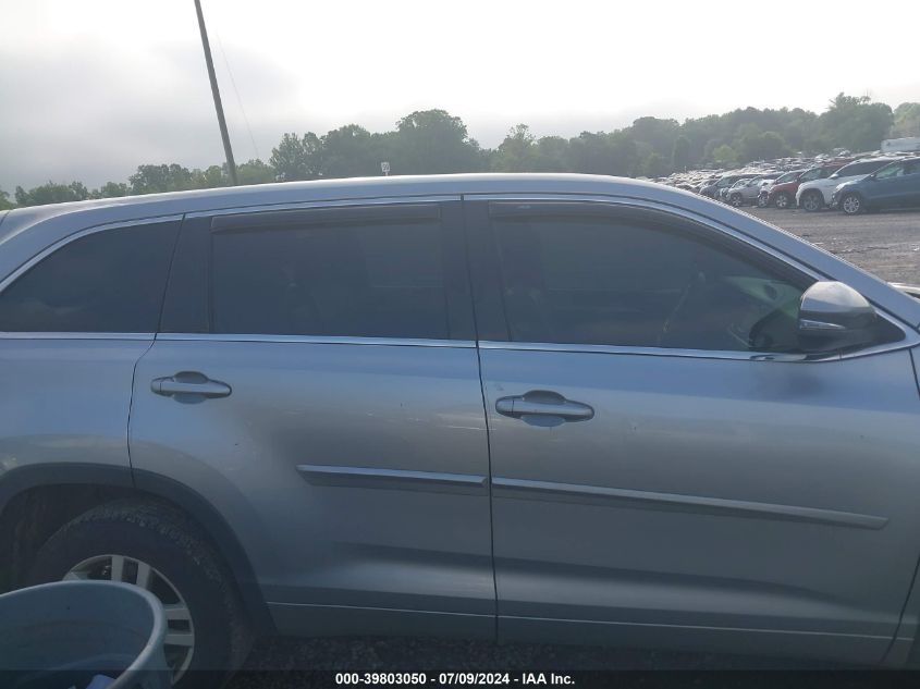 2015 Toyota Highlander Le/Le Plus VIN: 5TDZKRFH7FS049804 Lot: 39803050