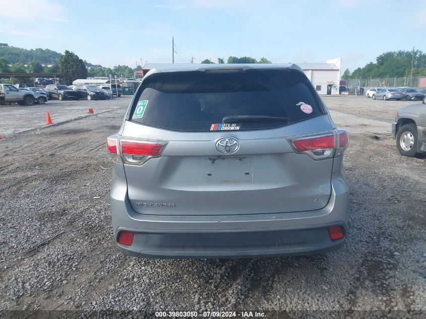 2015 Toyota Highlander Le/Le Plus VIN: 5TDZKRFH7FS049804 Lot: 39803050