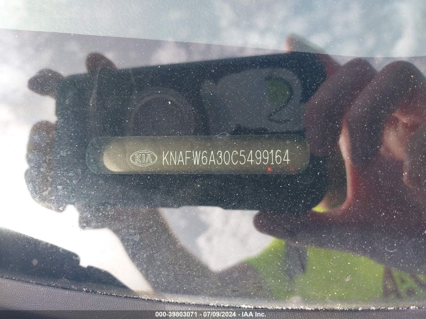 2012 Kia Forte Koup Sx VIN: KNAFW6A30C5499164 Lot: 39803071