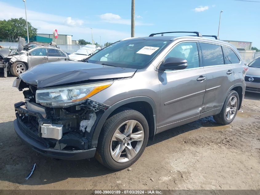 2016 Toyota Highlander Limited Platinum V6 VIN: 5TDDKRFH9GS313259 Lot: 39803189