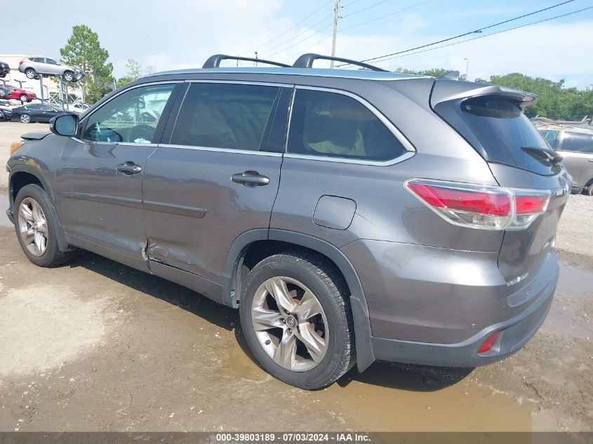 2016 Toyota Highlander Limited Platinum V6 VIN: 5TDDKRFH9GS313259 Lot: 39803189