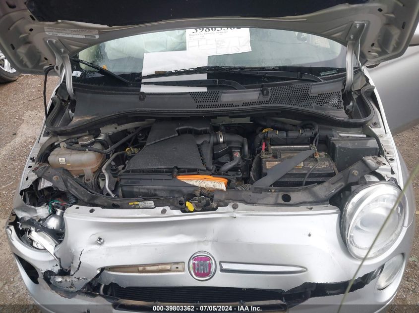 2012 Fiat 500 Pop VIN: 3C3CFFAR4CT382816 Lot: 39803362