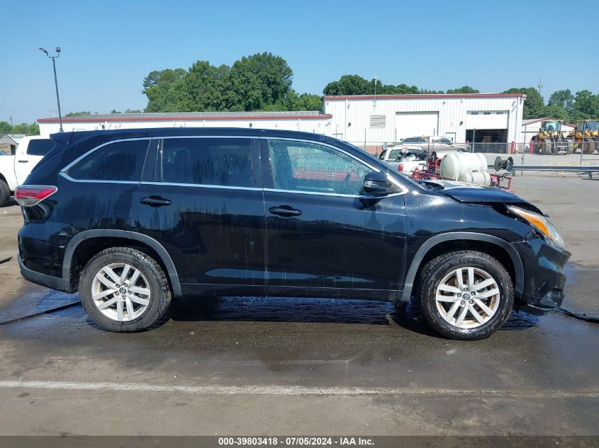 2016 Toyota Highlander Le V6 VIN: 5TDZKRFH6GS168882 Lot: 39803418
