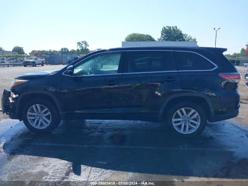 2016 Toyota Highlander Le V6 VIN: 5TDZKRFH6GS168882 Lot: 39803418