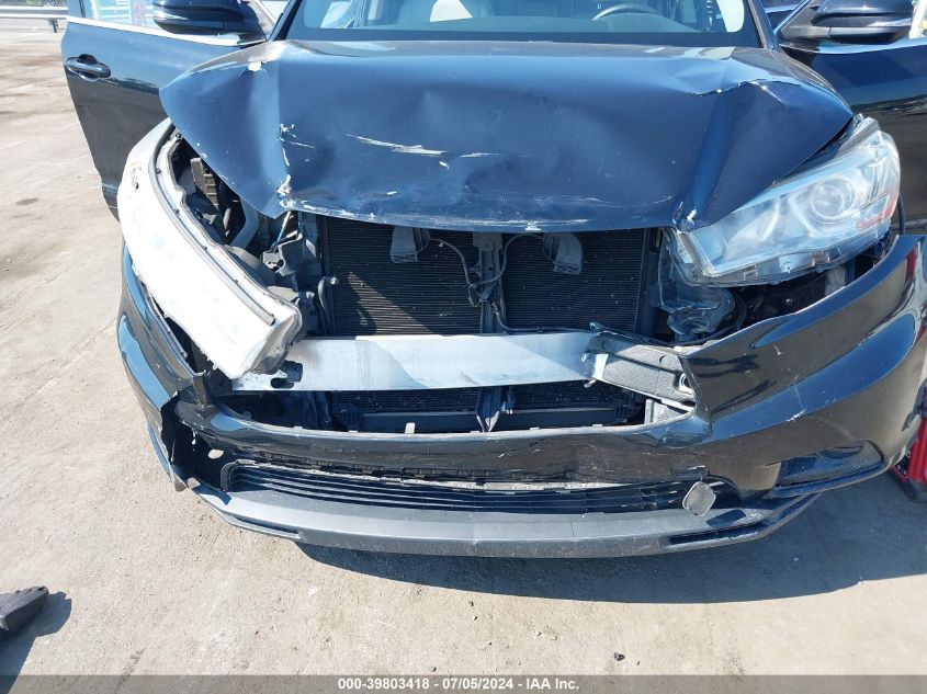 2016 Toyota Highlander Le V6 VIN: 5TDZKRFH6GS168882 Lot: 39803418