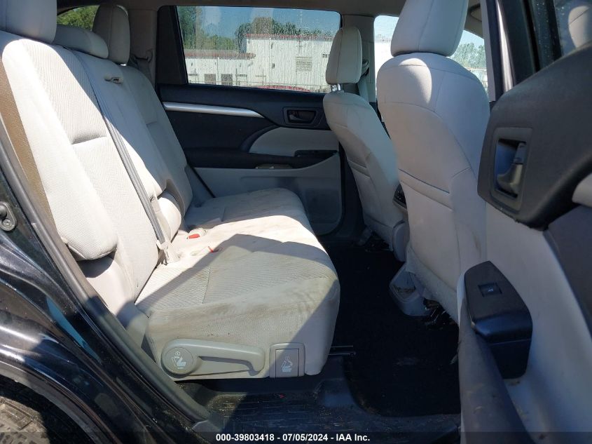 2016 Toyota Highlander Le V6 VIN: 5TDZKRFH6GS168882 Lot: 39803418