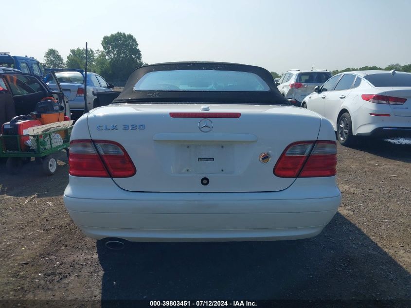 2002 Mercedes-Benz Clk 320 VIN: WDBLK65G42T116415 Lot: 39803451