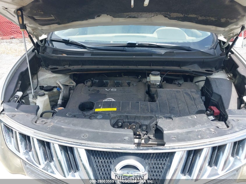 2010 Nissan Murano Sl VIN: JN8AZ1MU1AW015977 Lot: 39803559