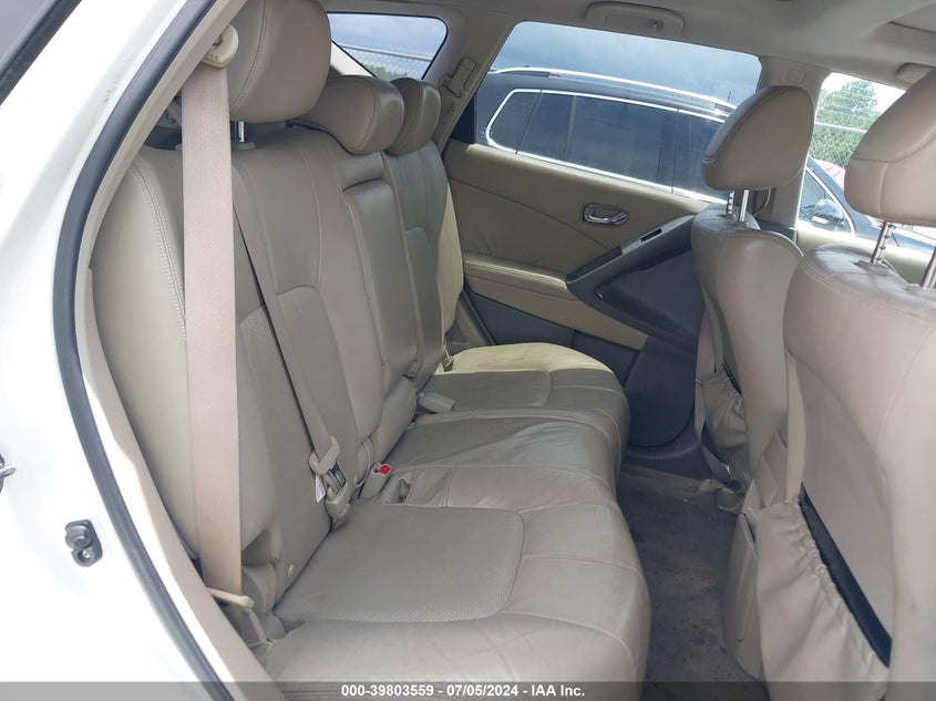 2010 Nissan Murano Sl VIN: JN8AZ1MU1AW015977 Lot: 39803559