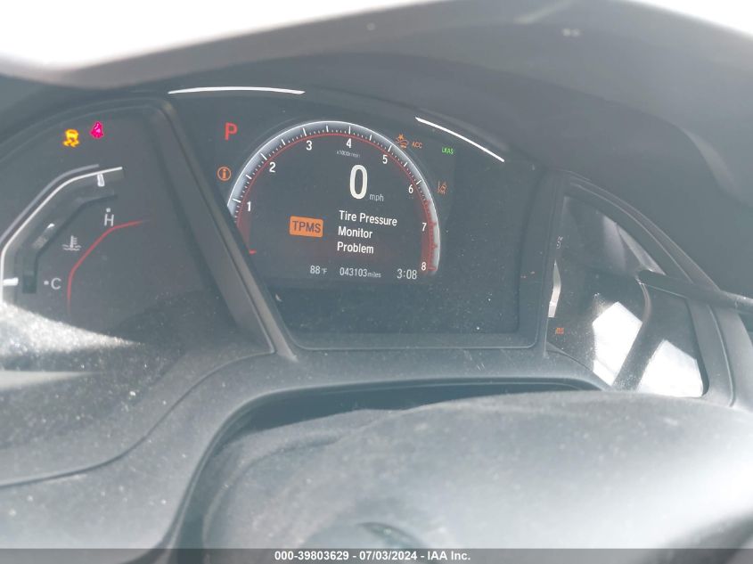 2019 Honda Civic Sport VIN: SHHFK7H49KU218686 Lot: 39803629