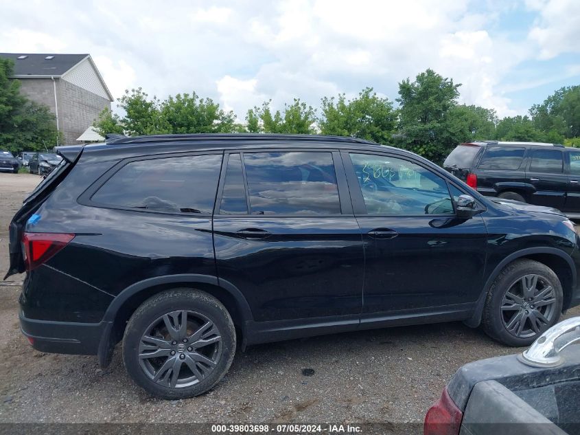 2022 Honda Pilot Awd Sport VIN: 5FNYF6H3XNB053932 Lot: 39803698