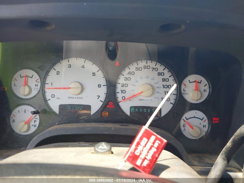 2005 Dodge Ram 1500 Slt/Laramie VIN: 1D7HA18D35J500562 Lot: 39803802