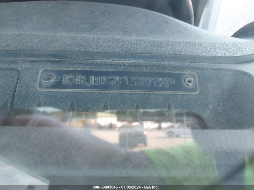 2015 Jeep Wrangler Unlimited Sport VIN: 1C4BJWDG2FL580598 Lot: 39803846