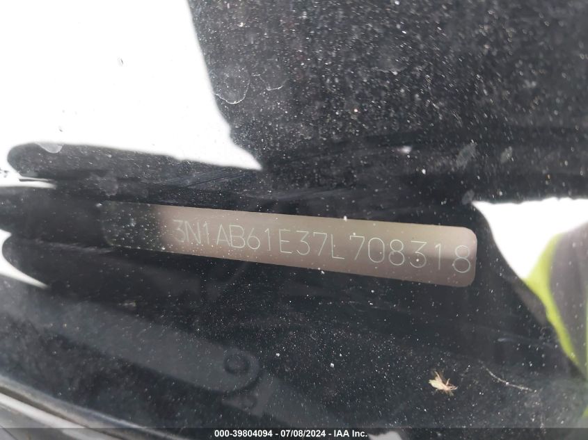 2007 Nissan Sentra 2.0 VIN: 3N1AB61E37L708318 Lot: 39804094