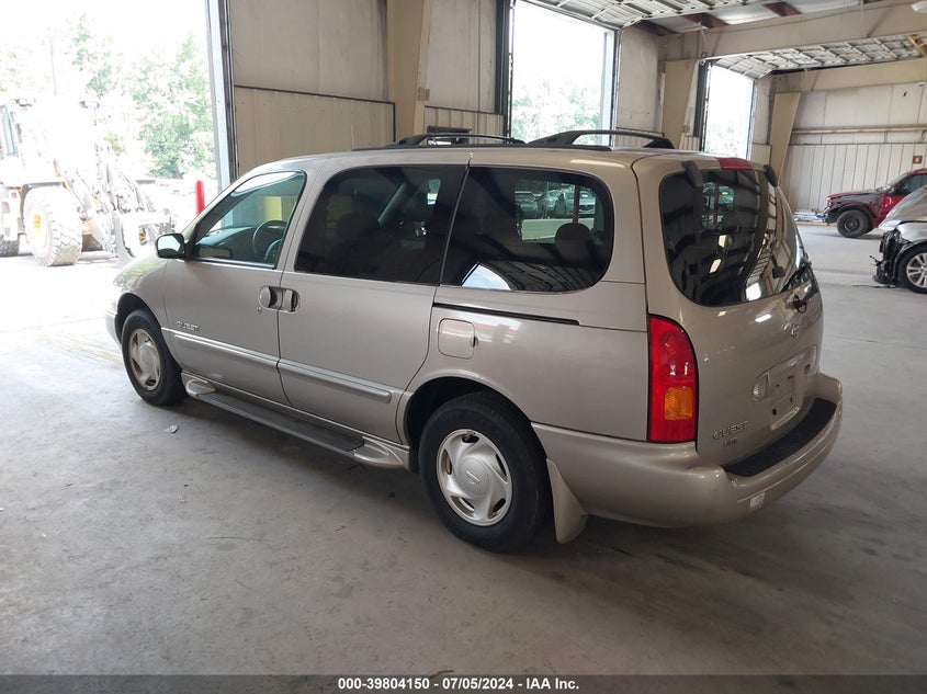 2000 Nissan Quest Se/Gle/Gxe VIN: 4N2XN11T5YD843580 Lot: 39804150
