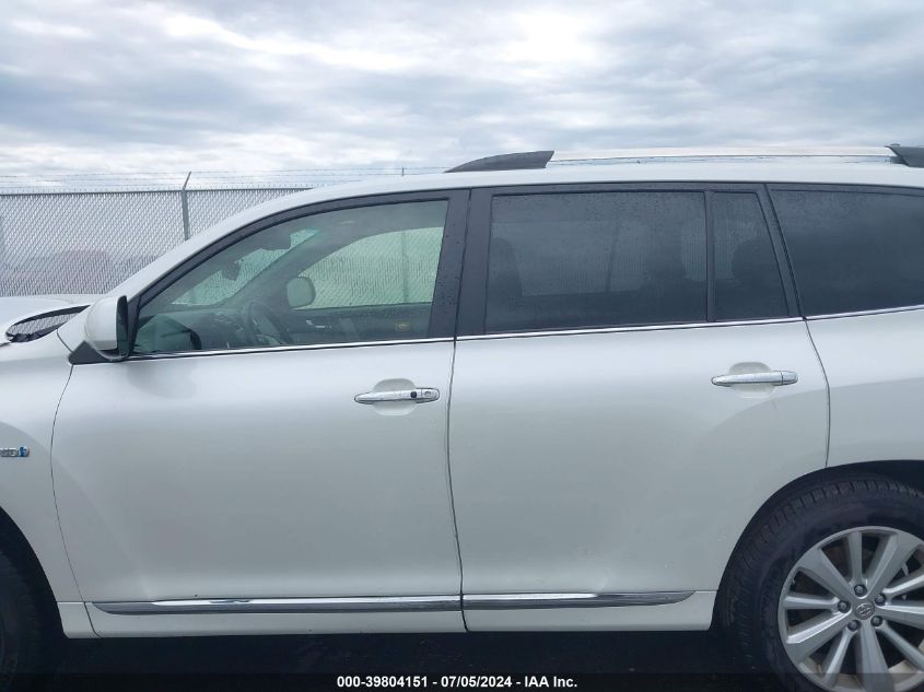 2012 Toyota Highlander Hybrid Limited V6 VIN: JTEDC3EHXC2010127 Lot: 39804151