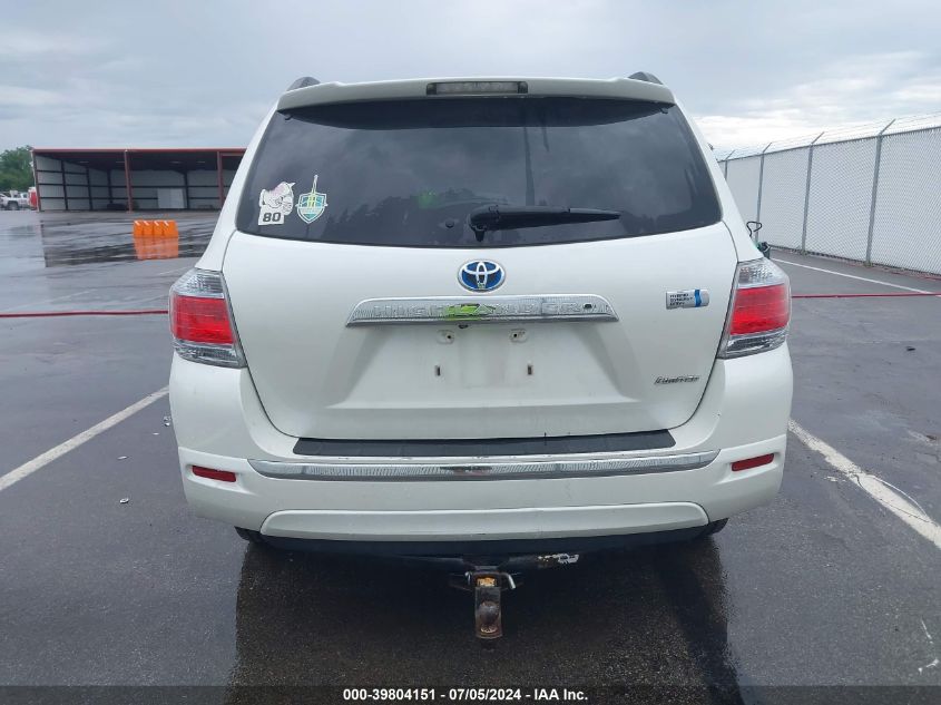2012 Toyota Highlander Hybrid Limited V6 VIN: JTEDC3EHXC2010127 Lot: 39804151
