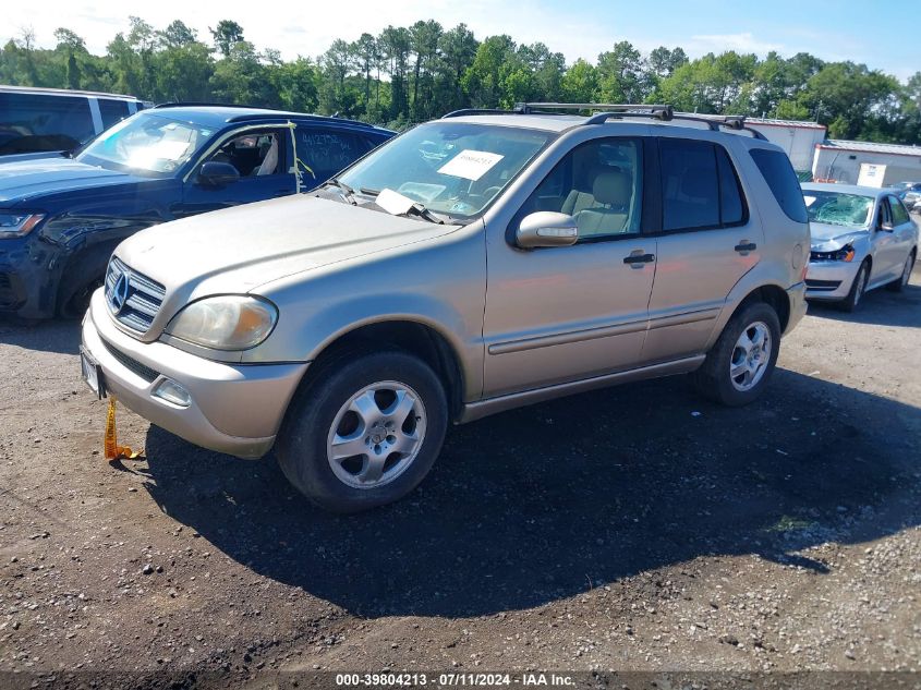 2002 Mercedes-Benz Ml 320 VIN: 4JGAB54E02A322647 Lot: 39804213