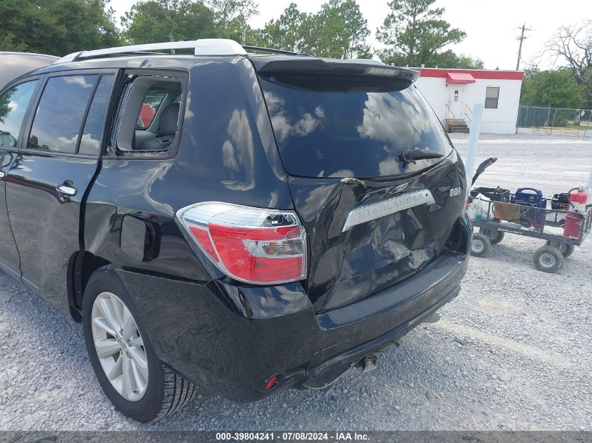 2010 Toyota Highlander Hybrid Base V6 VIN: JTEBW3EHXA2040563 Lot: 39804241