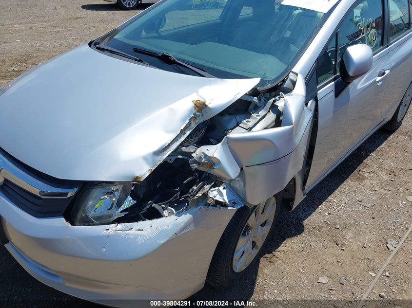 2012 Honda Civic Lx VIN: 2HGFB2F53CH574645 Lot: 39804291