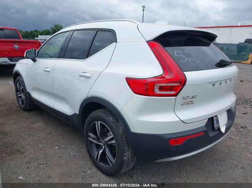 2023 Volvo Xc40 B5 Plus Bright Theme VIN: YV4L12UE9P2048023 Lot: 39804326