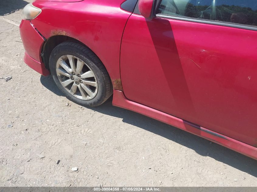 2009 Toyota Corolla S VIN: 2T1BU40E79C116105 Lot: 39804358