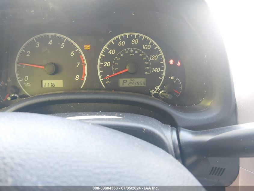 2009 Toyota Corolla S VIN: 2T1BU40E79C116105 Lot: 39804358