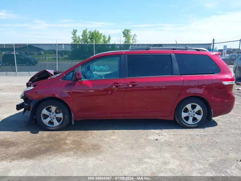 2012 Toyota Sienna Le V6 8 Passenger VIN: 5TDKK3DC4CS258256 Lot: 39804367