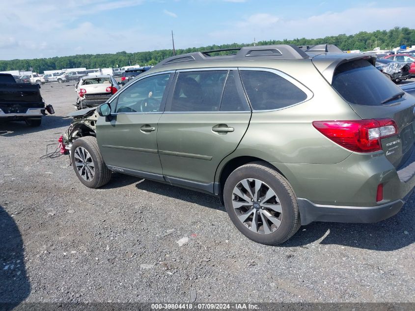 2017 Subaru Outback 2.5I Limited VIN: 4S4BSANC6H3208661 Lot: 39804418