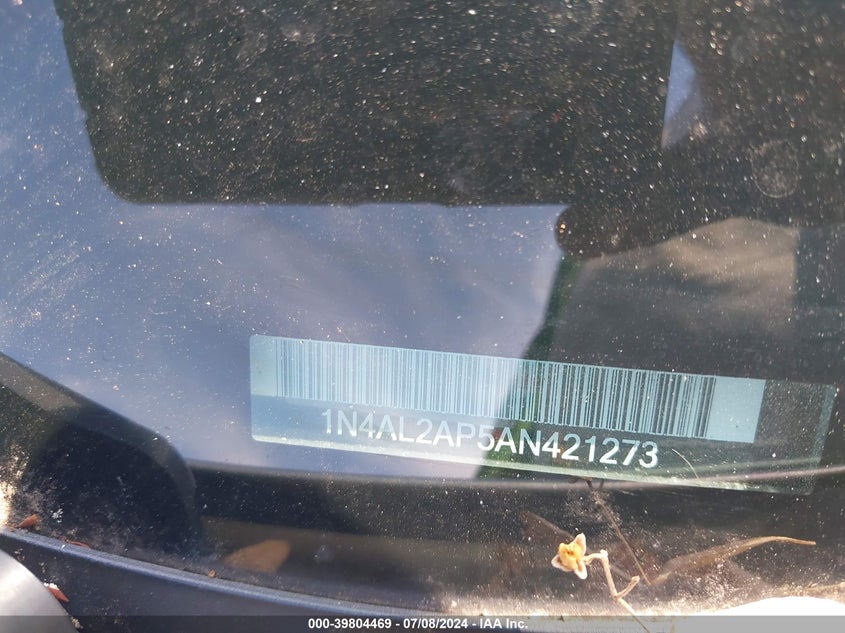 2010 Nissan Altima S VIN: 1N4AL2AP5AN421273 Lot: 39804469
