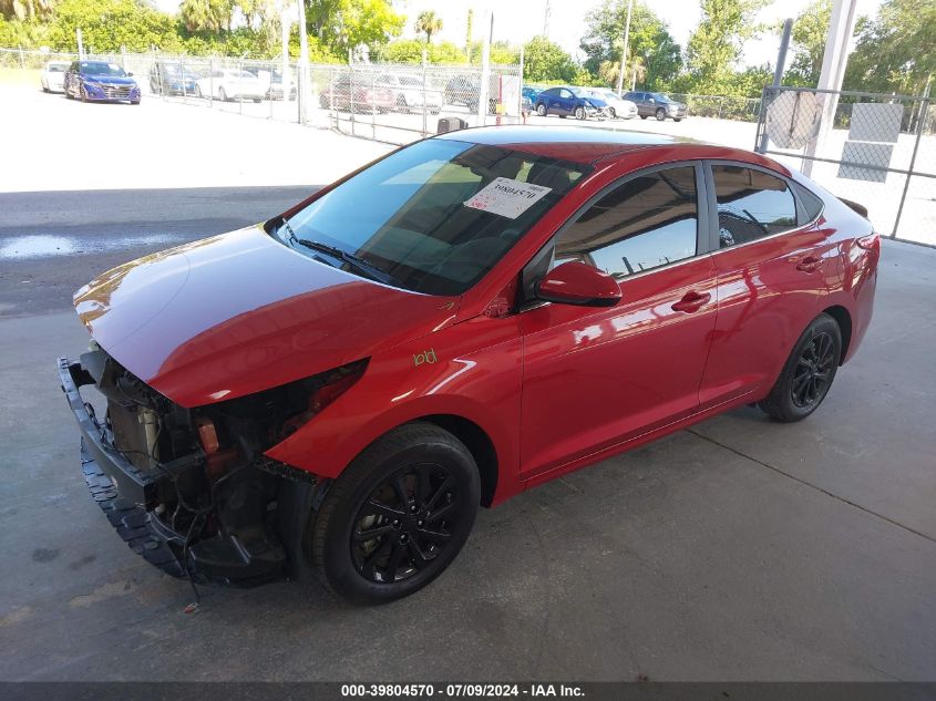 VIN 3KPC24A61NE180217 2022 HYUNDAI ACCENT SE/SEL