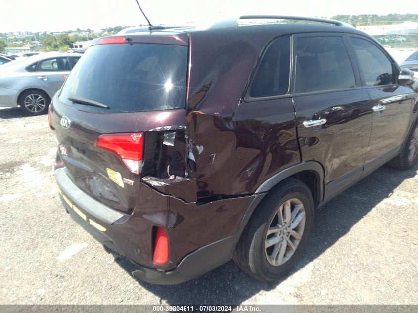2014 Kia Sorento Lx VIN: 5XYKT4A68EG456873 Lot: 39804611