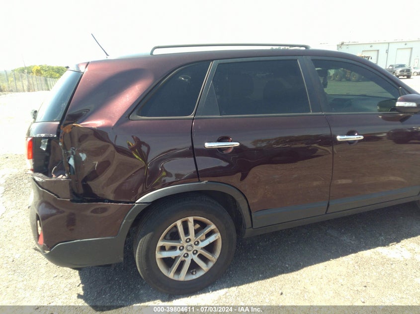 2014 Kia Sorento Lx VIN: 5XYKT4A68EG456873 Lot: 39804611