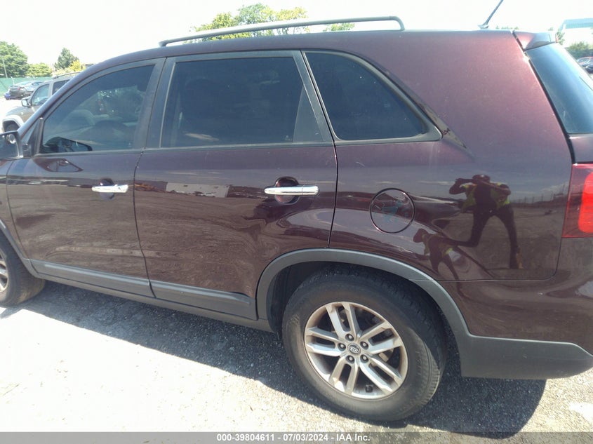 2014 Kia Sorento Lx VIN: 5XYKT4A68EG456873 Lot: 39804611