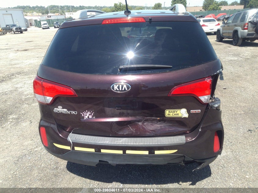 2014 Kia Sorento Lx VIN: 5XYKT4A68EG456873 Lot: 39804611