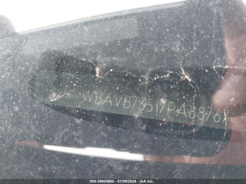 2007 BMW 3 Series 335I VIN: WBAVB73517PA88767 Lot: 39804660