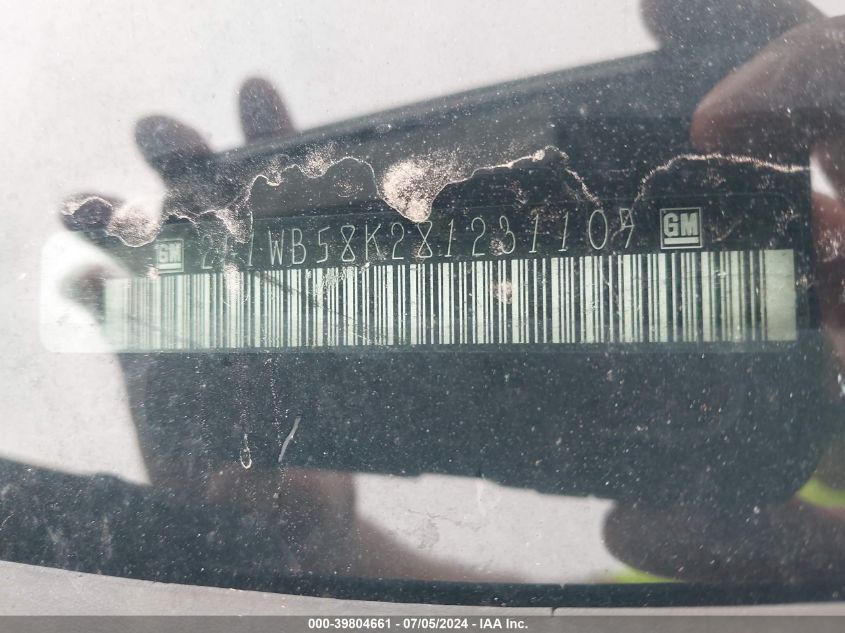 2008 Chevrolet Impala Ls VIN: 2G1WB58K281231109 Lot: 39804661