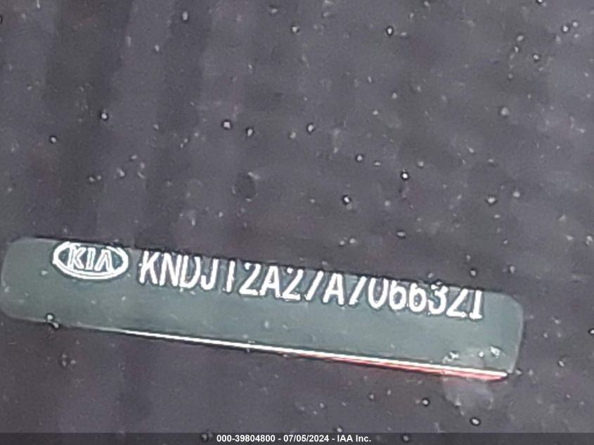 2010 Kia Soul + VIN: KNDJT2A27A7066321 Lot: 39804800