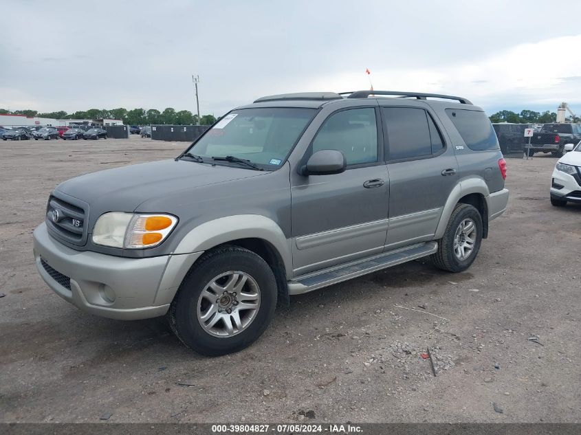 2003 Toyota Sequoia Sr5 V8 VIN: 5TDZT34A93S204008 Lot: 39804827