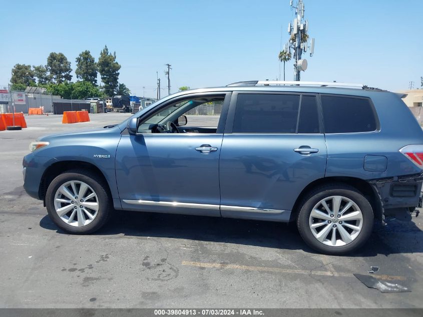 2012 Toyota Highlander Hybrid Limited V6 VIN: JTEDC3EH5C2010228 Lot: 39804913