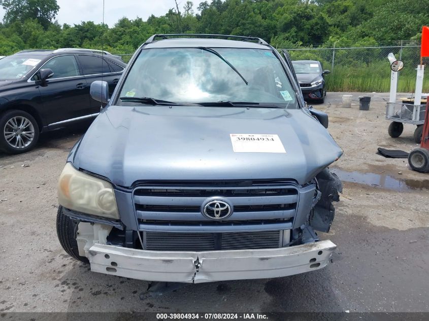 2006 Toyota Highlander VIN: JTEGD21A960135956 Lot: 39804934