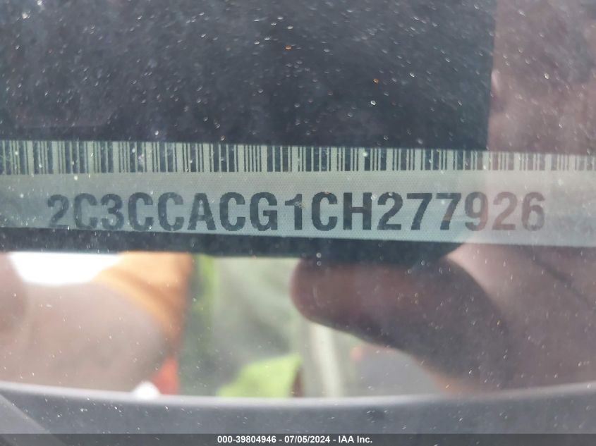 2012 Chrysler 300 Limited VIN: 2C3CCACG1CH277926 Lot: 39804946