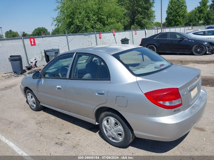 2004 Kia Rio VIN: KNADC125946292402 Lot: 39805184