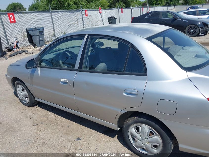 2004 Kia Rio VIN: KNADC125946292402 Lot: 39805184