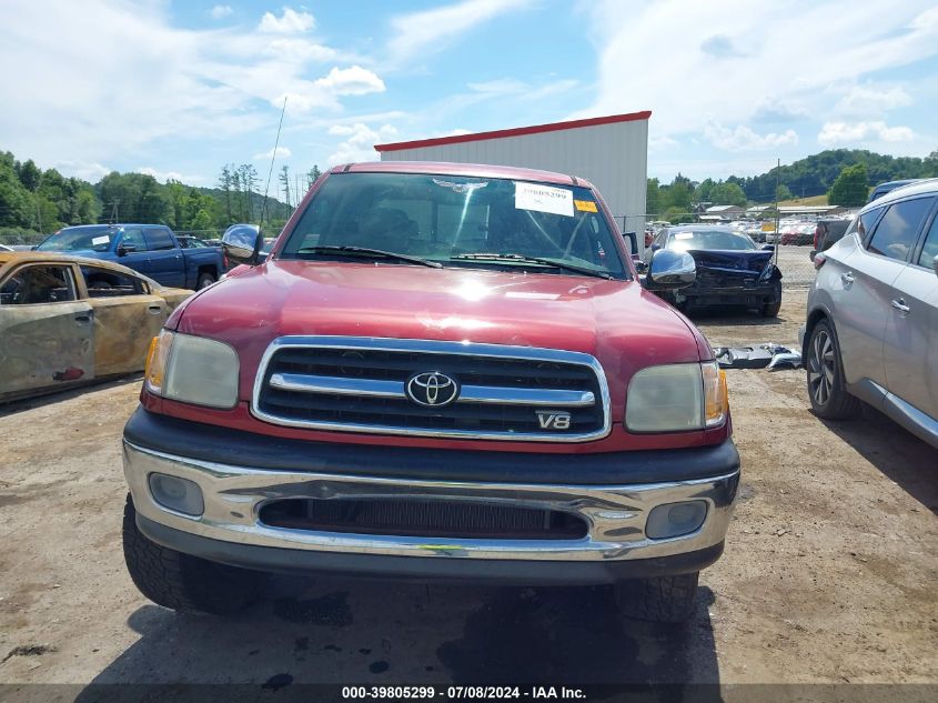 2000 Toyota Tundra Sr5 V8 VIN: 5TBBT4418YS070857 Lot: 39805299