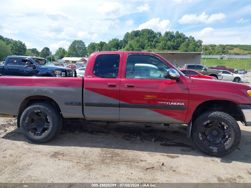 2000 Toyota Tundra Sr5 V8 VIN: 5TBBT4418YS070857 Lot: 39805299